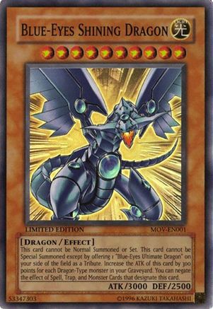 Blue-Eyes Shining Dragon Yu-Gi-Oh! The Movie Promo Set MOV-EN001 Near Mint Super Rare English Limited