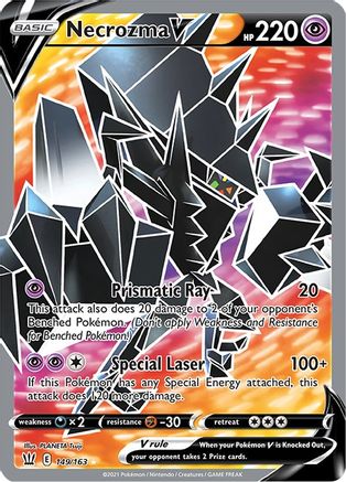 Necrozma V (Full Art) SWSH05: Battle Styles 149/163 Near Mint Ultra Rare English Holofoil