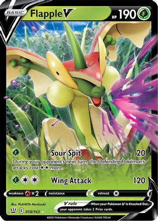 Flapple V 018/163 Battle Styles Ultra Rare Near Mint  English