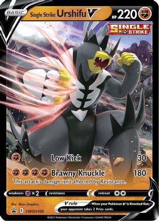 Single Strike Urshifu V SWSH106 SWSH Black Star Promos Promo Near Mint  English