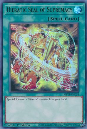 Hieratic Seal of Supremacy Ghosts From the Past GFTP-EN055 Near Mint Ultra Rare English 1st Edition