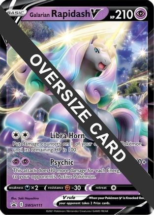 Galarian Rapidash V - SWSH111 Jumbo Cards SWSH111 Near Mint Rare English Holofoil