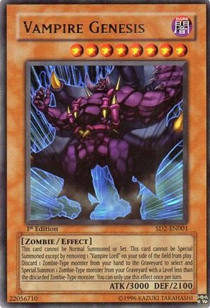 Vampire Genesis Structure Deck: Zombie Madness SD2-EN001 Heavily Played Ultra Rare English 1st Edition