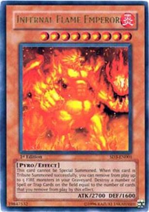 Infernal Flame Emperor Structure Deck: Blaze of Destruction SD3-EN001 Heavily Played Ultra Rare English 1st Edition