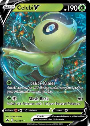 Celebi V SWSH06: Chilling Reign 007/198 Near Mint Ultra Rare English Holofoil