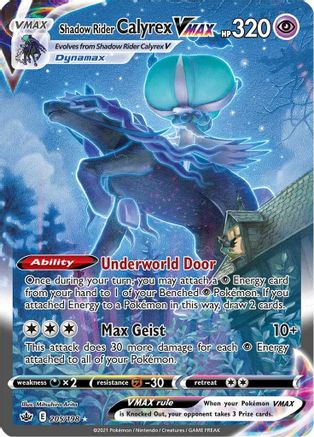 Shadow Rider Calyrex VMAX (Alternate Art) 205/198 Chilling Reign Alternate Art Near Mint  English