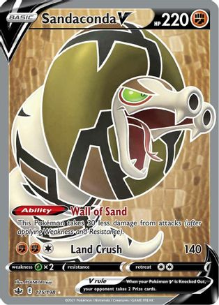 Sandaconda V (Full Art) SWSH06: Chilling Reign 175/198 Near Mint Ultra Rare English Holofoil