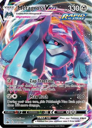 Metagross VMAX 113/198 Chilling Reign Ultra Rare Near Mint  English