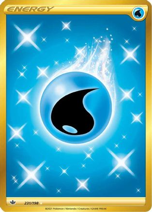 Water Energy (Secret) SWSH06: Chilling Reign 231/198 Near Mint Secret Rare English Holofoil