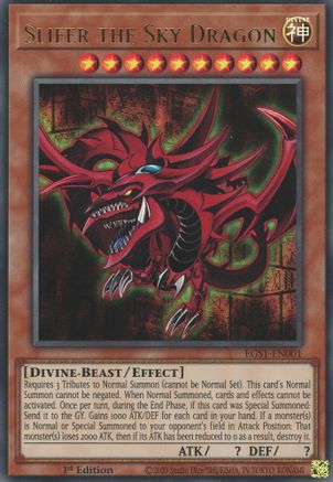 Slifer the Sky Dragon Egyptian God Deck: Slifer the Sky Dragon EGS1-EN001 Lightly Played Ultra Rare English Unlimited