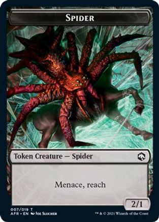 Spider // Emblem - Lolth, Spider Queen Double-sided Token Adventures in the Forgotten Realms  Near Mint Token English Foil