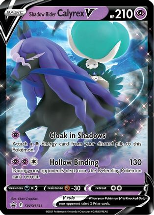 Shadow Rider Calyrex V SWSH131 SWSH Black Star Promos Promo Near Mint  English