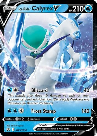 Ice Rider Calyrex V - SWSH130 SWSH: Sword & Shield Promo Cards SWSH130 Near Mint Rare English Holofoil