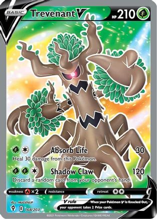 Trevenant V 168/203 Evolving Skies Ultra Rare Near Mint  English
