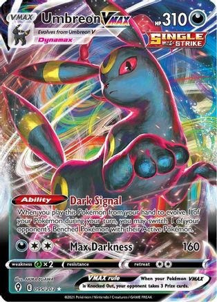 Umbreon VMAX SWSH07: Evolving Skies 095/203 Near Mint Ultra Rare English Holofoil