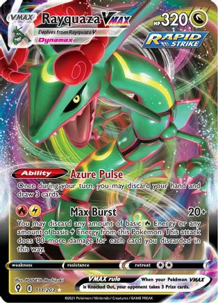 Rayquaza VMAX SWSH07: Evolving Skies 111/203 Near Mint Ultra Rare English Holofoil