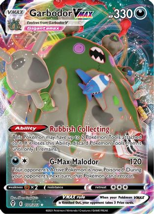 Garbodor VMAX SWSH07: Evolving Skies 101/203 Near Mint Ultra Rare English Holofoil