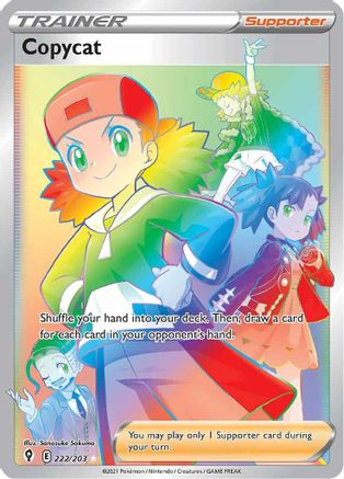 Copycat 222/203 Evolving Skies Rainbow Rare Near Mint  English