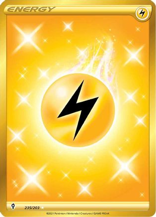 Lightning Energy (Secret) SWSH07: Evolving Skies 235/203 Near Mint Secret Rare English Holofoil