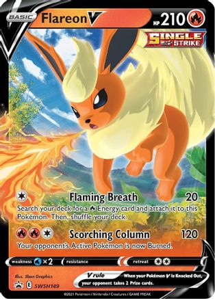 Flareon V - SWSH149 SWSH: Sword & Shield Promo Cards SWSH149 Near Mint Rare English Holofoil