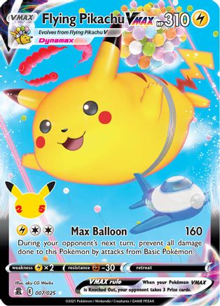 Flying Pikachu VMAX Celebrations 007/025 Near Mint Ultra Rare English Holofoil