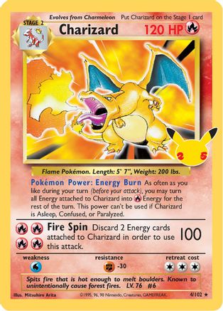 Charizard Celebrations Holo Rare 9 MINT  English