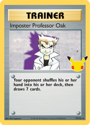 Imposter Professor Oak Celebrations: Classic Collection 73/102 Near Mint Classic Collection English Holofoil