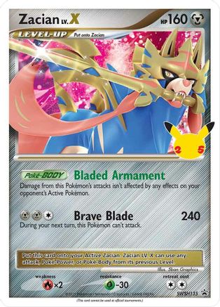 Zacian LV. X - SWSH135 SWSH: Sword & Shield Promo Cards SWSH135 Near Mint Rare English Holofoil