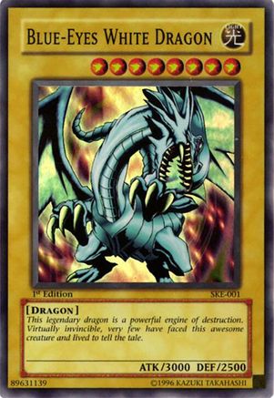 Blue-Eyes White Dragon Starter Deck: Kaiba Evolution SKE-001 Damaged Super Rare English Unlimited