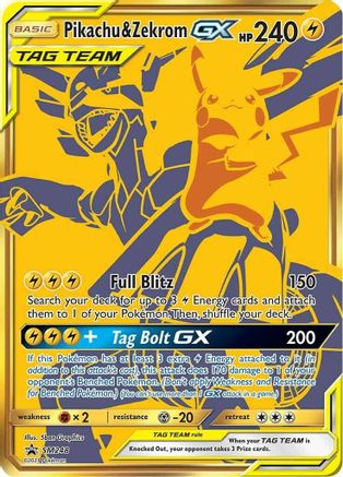 Pikachu & Zekrom GX - SM248 SM Promos SM248 Near Mint Rare English Holofoil