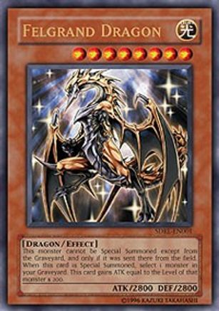 Felgrand Dragon Structure Deck: Rise of the Dragon Lords SDRL-EN001 Near Mint Ultra Rare English 1st Edition