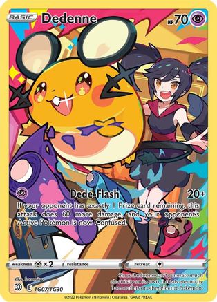 Dedenne SWSH09: Brilliant Stars Trainer Gallery TG07/TG30 Near Mint Ultra Rare English Holofoil