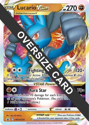 Lucario VSTAR - SWSH214 Jumbo Cards SWSH214 Near Mint Rare English Holofoil