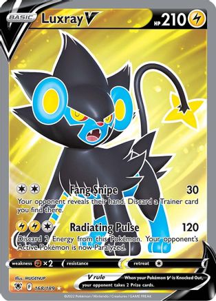 Luxray V (Full Art) SWSH10: Astral Radiance 168/189 Near Mint Ultra Rare English Holofoil