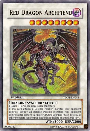 Red Dragon Archfiend The Duelist Genesis TDGS-EN041 Lightly Played Ultra Rare English Unlimited