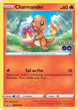 Charmander - SWSH232 SWSH: Sword & Shield Promo Cards SWSH232 Near Mint Rare English Holofoil