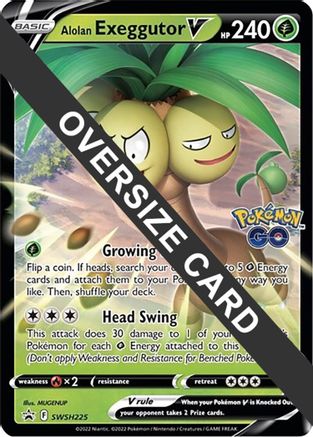 Alolan Exeggutor V - SWSH225 Jumbo Cards SWSH225 Near Mint Rare English Holofoil