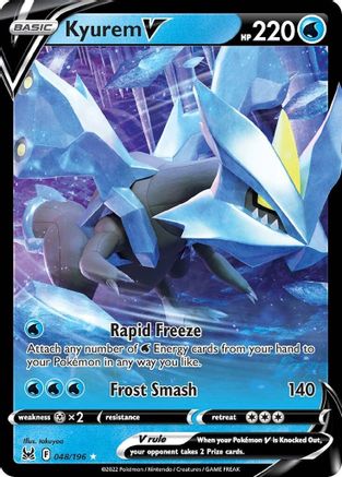 Kyurem V SWSH11: Lost Origin 048/196 Near Mint Ultra Rare English Holofoil