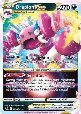 Drapion VSTAR 119/196 Lost Origin Ultra Rare Near Mint  English