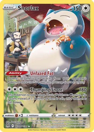 Snorlax SWSH11: Lost Origin Trainer Gallery TG10/TG30 Near Mint Ultra Rare English Holofoil