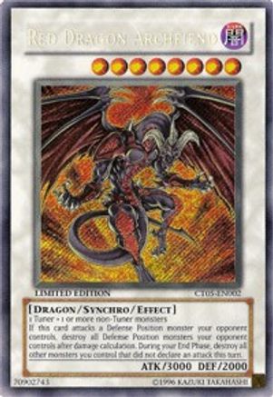 Red Dragon Archfiend 2008 Collectors Tin CT05-EN002 Near Mint Secret Rare English Limited