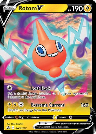 Rotom V - SWSH257 SWSH: Sword & Shield Promo Cards SWSH257 Near Mint Rare English Holofoil