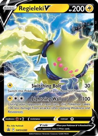 Regieleki V - SWSH280 SWSH: Sword & Shield Promo Cards SWSH280 Near Mint Rare English Holofoil