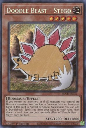 Doodle Beast - Stego Battles of Legend: Crystal Revenge BLCR-EN032 Near Mint Secret Rare English 1st Edition