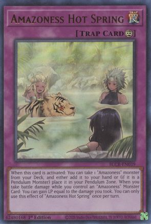 Amazoness Hot Spring Battles of Legend: Crystal Revenge BLCR-EN039 Near Mint Ultra Rare English 1st Edition