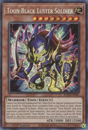 Toon Black Luster Soldier Battles of Legend: Crystal Revenge BLCR-EN065 Near Mint Secret Rare English 1st Edition