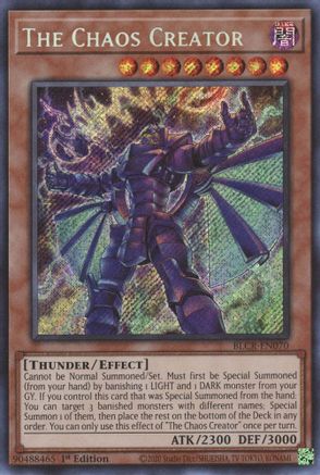 The Chaos Creator Battles of Legend: Crystal Revenge BLCR-EN070 Near Mint Secret Rare English 1st Edition