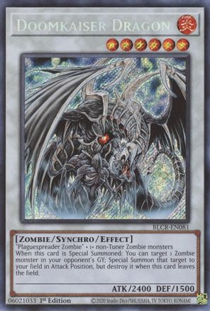 Doomkaiser Dragon Battles of Legend: Crystal Revenge BLCR-EN081 Near Mint Secret Rare English 1st Edition