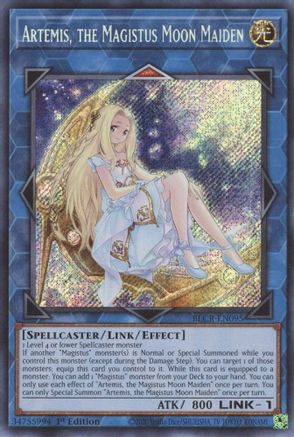 Artemis, the Magistus Moon Maiden Battles of Legend: Crystal Revenge BLCR-EN095 Near Mint Secret Rare English 1st Edition