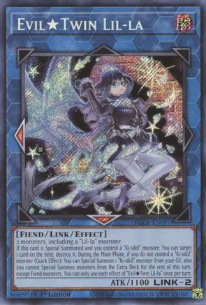 Evil Twin Lil-la Battles of Legend: Crystal Revenge BLCR-EN097 Near Mint Secret Rare English 1st Edition